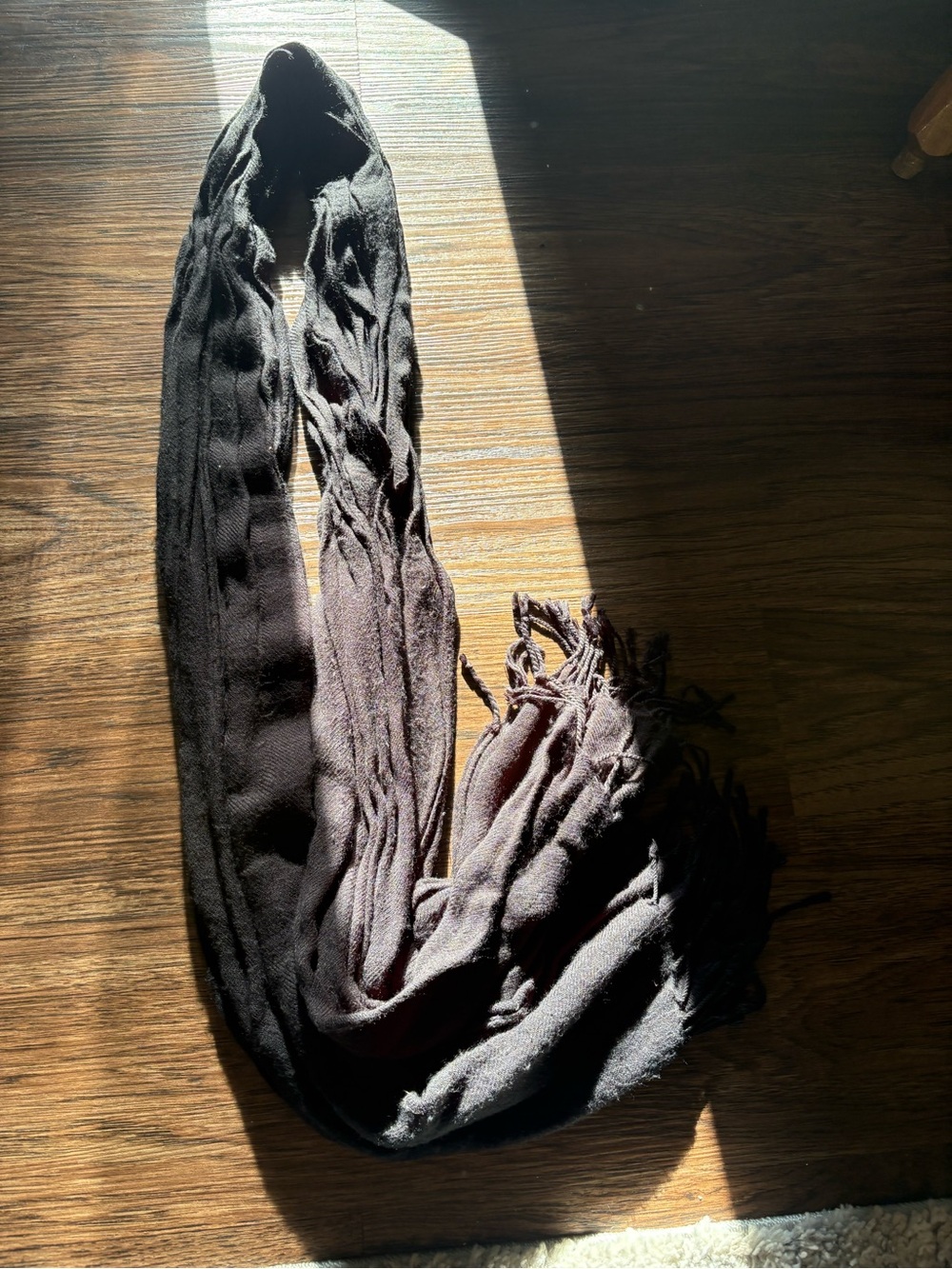 Men's Black Scarf - Versatile Lightweight Wrap